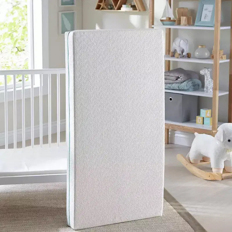 Colchón para cuna y cama infantil: Hipoalergénico, cubierta impermeable, espuma viscoelástica, lados firme/suave