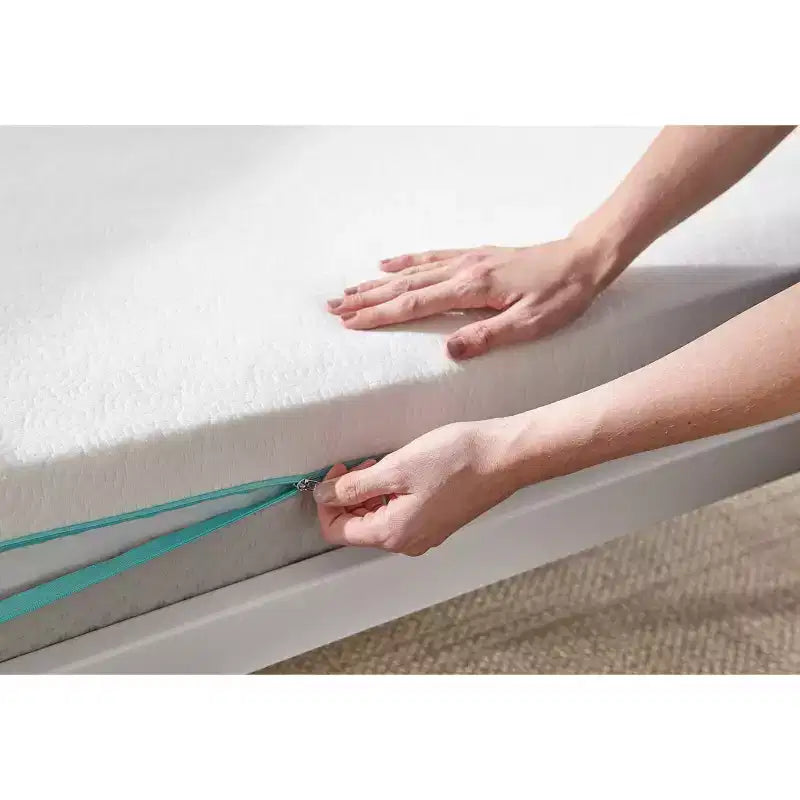 Colchón para cuna y cama infantil: Hipoalergénico, cubierta impermeable, espuma viscoelástica, lados firme/suave