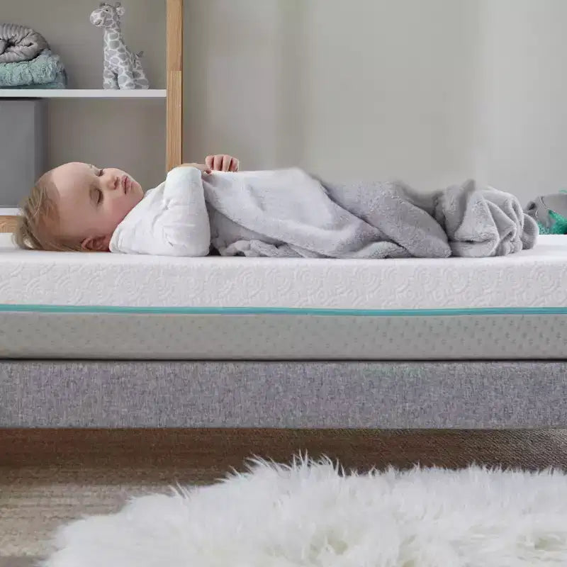 Colchón para cuna y cama infantil: Hipoalergénico, cubierta impermeable, espuma viscoelástica, lados firme/suave
