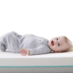 Colchón para cuna y cama infantil: Hipoalergénico, cubierta impermeable, espuma viscoelástica, lados firme/suave