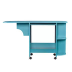 Stradville Expandable Rolling Sewing Table/Craft Station - Turquoise - SEI