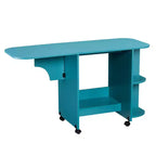 Mesa de Costura Rodante Expandible / Estación de Manualidades, Turquesa