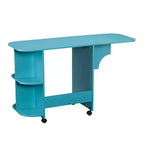 Mesa de Costura Rodante Expandible / Estación de Manualidades, Turquesa