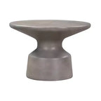 HomeRoots 24 Gray Concrete Round Coffee Table