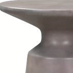 Mesa de Centro Redonda de Concreto Gris de 24", Base Pedestal, Capacidad de 250 lb