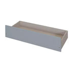 Cama de día individual de madera con dos cajones gris