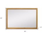 Espejo decorativo montado con marco de madera maciza natural de 40", 40x60 pulgadas