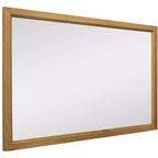 Espejo decorativo montado con marco de madera maciza natural de 40", 40x60 pulgadas