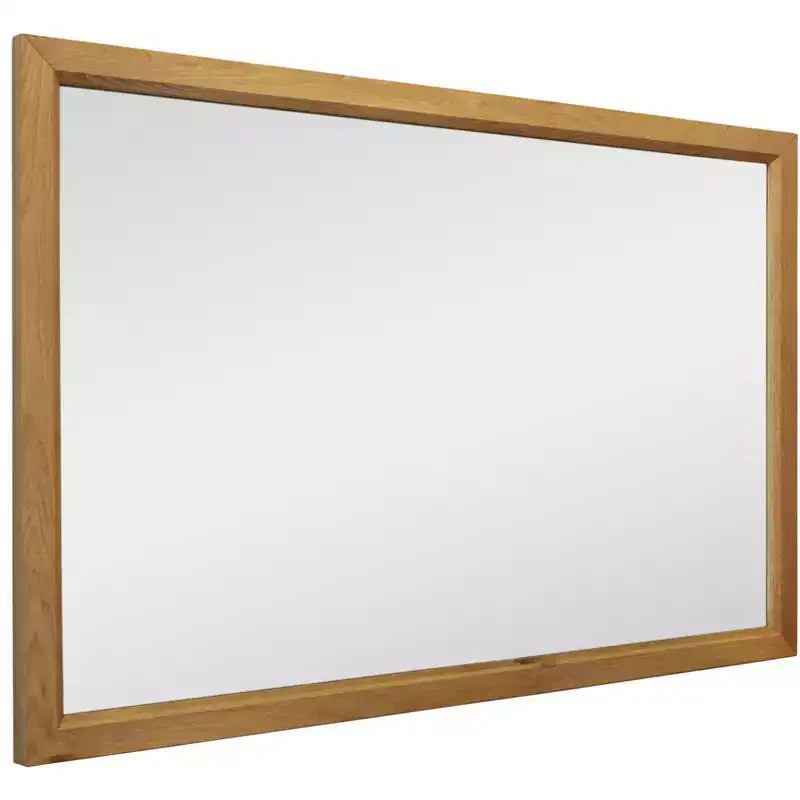 Espejo decorativo montado con marco de madera maciza natural de 40", 40x60 pulgadas
