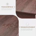 Mesa de comedor rústica para 6-8 personas, mesa de cocina rectangular de madera de 180 cm de ancho con estructura robusta y acabado de madera rústica para cenas, comedor