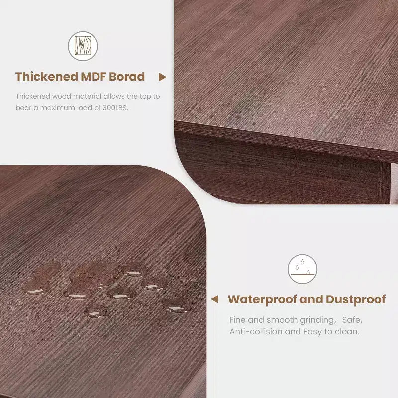 Mesa de comedor rústica para 6-8 personas, mesa de cocina rectangular de madera de 180 cm de ancho con estructura robusta y acabado de madera rústica para cenas, comedor