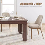 Mesa de comedor rústica para 6-8 personas, mesa de cocina rectangular de madera de 180 cm de ancho con estructura robusta y acabado de madera rústica para cenas, comedor