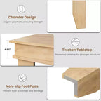 Mesa de comedor rústica para 6-8 personas, mesa de cocina rectangular de madera de 180 cm de ancho con estructura robusta y acabado de madera rústica para cenas, comedor