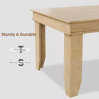 Mesa de comedor rústica para 6-8 personas, mesa de cocina rectangular de madera de 180 cm de ancho con estructura robusta y acabado de madera rústica para cenas, comedor