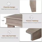 Mesa de comedor rústica para 6-8 personas, mesa de cocina rectangular de madera de 180 cm de ancho con estructura robusta y acabado de madera rústica para cenas, comedor