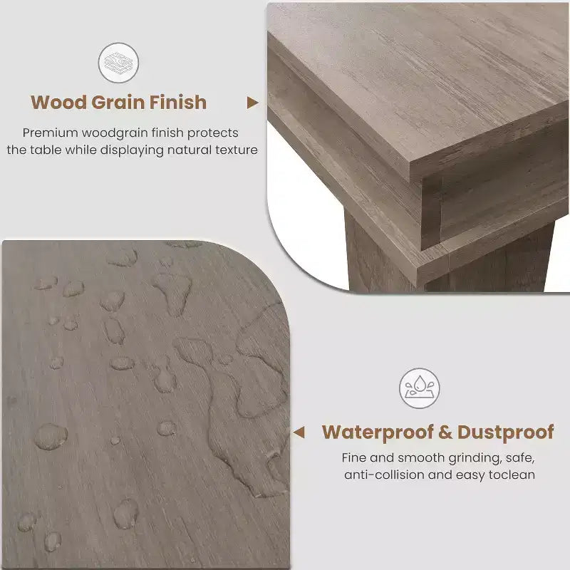 Mesa de comedor rústica para 6-8 personas, mesa de cocina rectangular de madera de 180 cm de ancho con estructura robusta y acabado de madera rústica para cenas, comedor