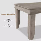 Mesa de comedor rústica para 6-8 personas, mesa de cocina rectangular de madera de 180 cm de ancho con estructura robusta y acabado de madera rústica para cenas, comedor