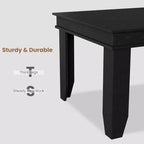 Mesa de comedor rústica para 6-8 personas, mesa de cocina rectangular de madera de 180 cm de ancho con estructura robusta y acabado de madera rústica para cenas, comedor