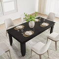 Farmhouse Dining Table for 6-8 People, 71in Wide Rectangular Wood Kitchen Table with Sturdy Frame & Rustic Wooden Finish for Dinner, Dining Room
