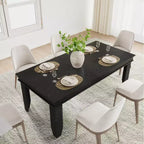 Farmhouse Dining Table for 6-8 People, 71in Wide Rectangular Wood Kitchen Table with Sturdy Frame & Rustic Wooden Finish for Dinner, Dining Room