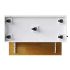 Isla de cocina de 48" con tablero abatible, toma de corriente, estante de almacenamiento interno, 2 cajones, carro con ruedas con 5 ruedas y 5 estantes laterales abiertos