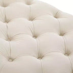 Banco tapizado moderno de terciopelo con capitoné y 2 almohadas desmontables, 152 cm de ancho
