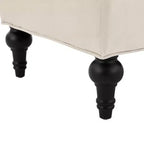 Banco tapizado moderno de terciopelo con capitoné y 2 almohadas desmontables, 152 cm de ancho