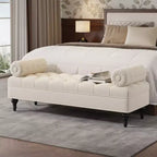 Christopher Knight Home Mirelle Modern Velvet Upholstered Tufted Bench with 2 Detachable Pillows