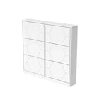 Zapatero de pie con 6 cajones abatibles, organizador de almacenamiento de zapatos para entrada, sala de estar, pasillo, blanco