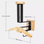 Soporte multifuncional de madera para casco de motocicleta con marco de metal resistente, perchero de pared para recibidor