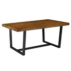 Mesa de comedor de madera de pino rústica de 72 pulgadas, estilo rústico, capacidad para 6-8 personas
