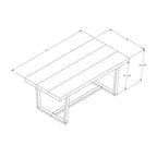 Mesa de comedor de madera de pino rústica de 72 pulgadas, estilo rústico, capacidad para 6-8 personas