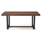 Mesa de comedor de madera de pino rústica de 72 pulgadas, estilo rústico, capacidad para 6-8 personas