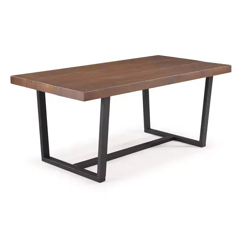 Mesa de comedor de madera de pino rústica de 72 pulgadas, estilo rústico, capacidad para 6-8 personas