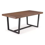 Mesa de comedor de madera de pino rústica de 72 pulgadas, estilo rústico, capacidad para 6-8 personas