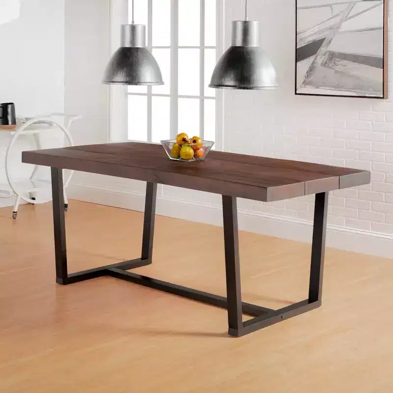 Mesa de comedor de madera de pino rústica de 72 pulgadas, estilo rústico, capacidad para 6-8 personas