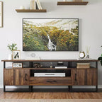 COZONY 70 Inch TV Stand Entertainment Center with Storage Drawer, Industrial Media Console Cabinet, Brown