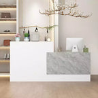 Famapy Multi - Functional Reception Desk Cash Register Checkout Counter: Ample Storage, Sleek Surfaces  Ideal for Business Lobbies
