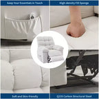 Mecedora reclinable para adultos, mecedora tapizada con masaje vibratorio y calor, sofá individual para sala de estar o dormitorio