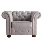 Cartia Linen Living Room Accent Chair - Grey - iNSPIRE Q