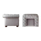 Sillón decorativo de lino para sala de estar - Gris