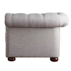 Sillón decorativo de lino para sala de estar - Gris