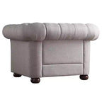 Sillón decorativo de lino para sala de estar - Gris