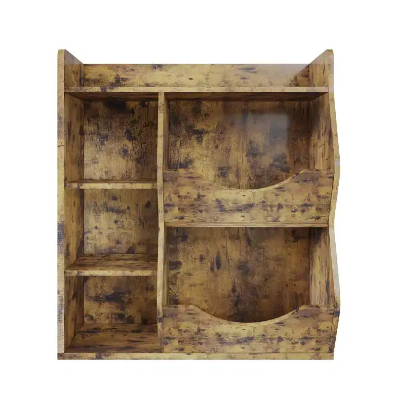 Organizador de almacenamiento de juguetes para niños, estantería de 5 cubículos con contenedores frontales inclinados, gabinete de almacenamiento de madera para sala de juegos, guardería, aula, jardín de infancia