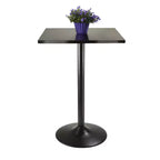 Mesa de Pub a la Altura de la Barra, Tablero Cuadrado, Madera/Negro