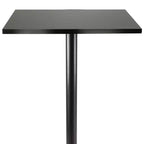 Mesa de Pub a la Altura de la Barra, Tablero Cuadrado, Madera/Negro