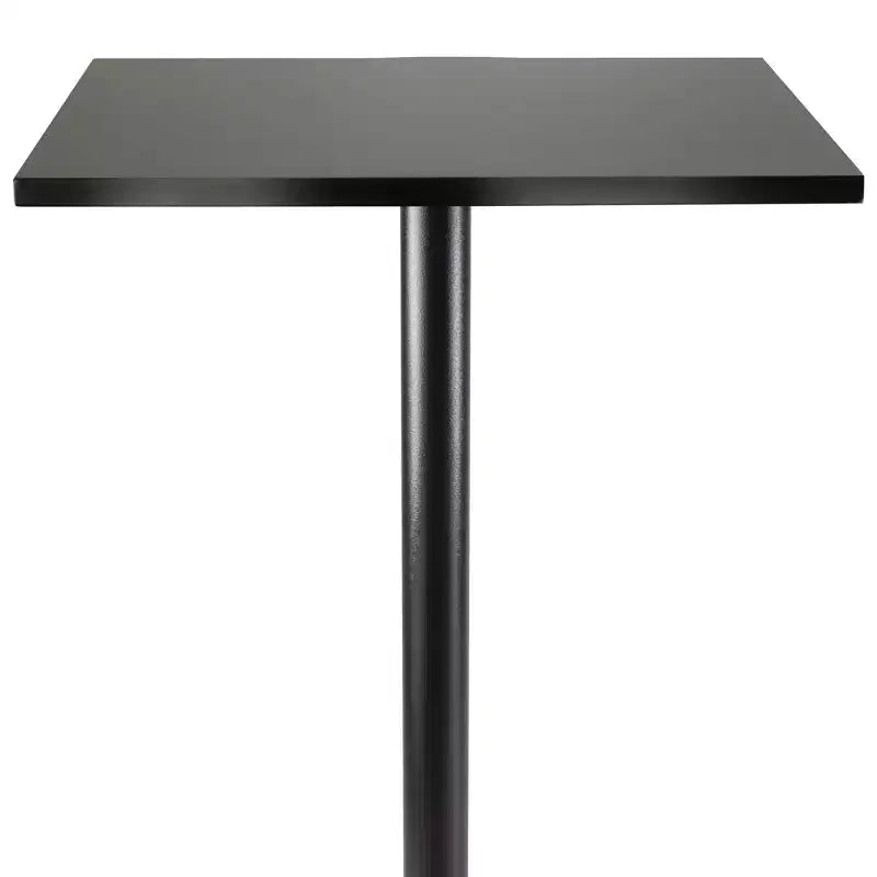Mesa de Pub a la Altura de la Barra, Tablero Cuadrado, Madera/Negro