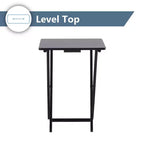 Mesa auxiliar plegable de madera para TV, color negro