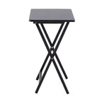 Mesa auxiliar plegable de madera para TV, color negro