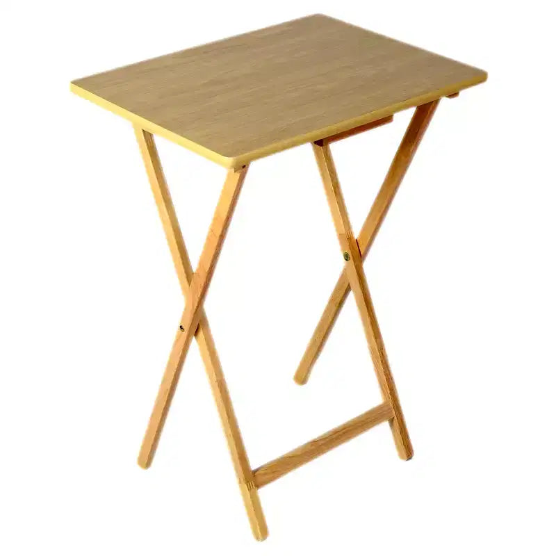 Mesa auxiliar plegable de madera para TV, color negro